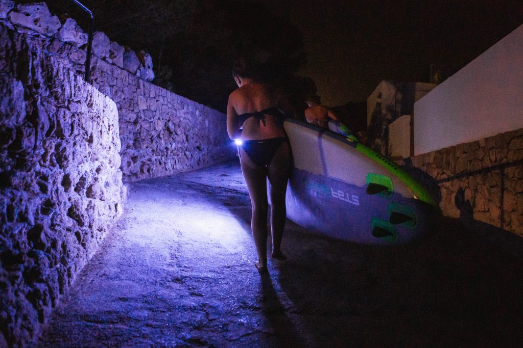paddle surf por la noche ibiza